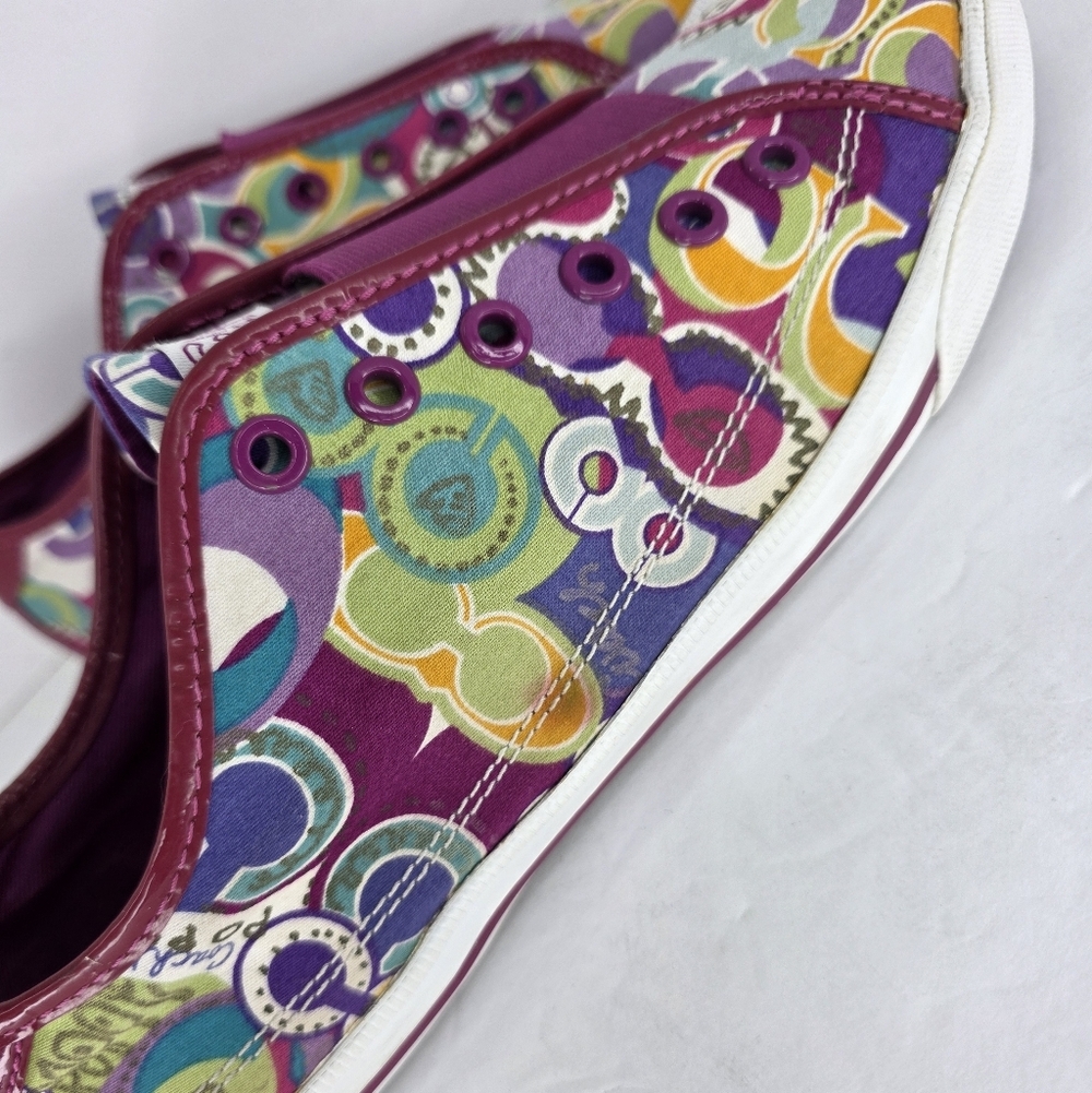 Coach Y2k Barrett Pop Graphic Multicolor Punk Preppy Slip-On Sneakers Size 9.5 B - Picture 8 of 16